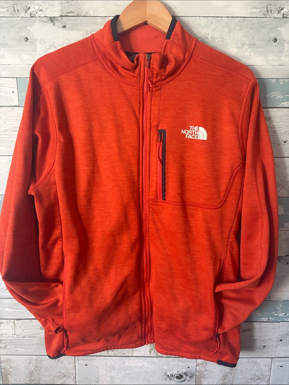 The North Face Men’s Orange Full-Zip Performance Fleece Jacket